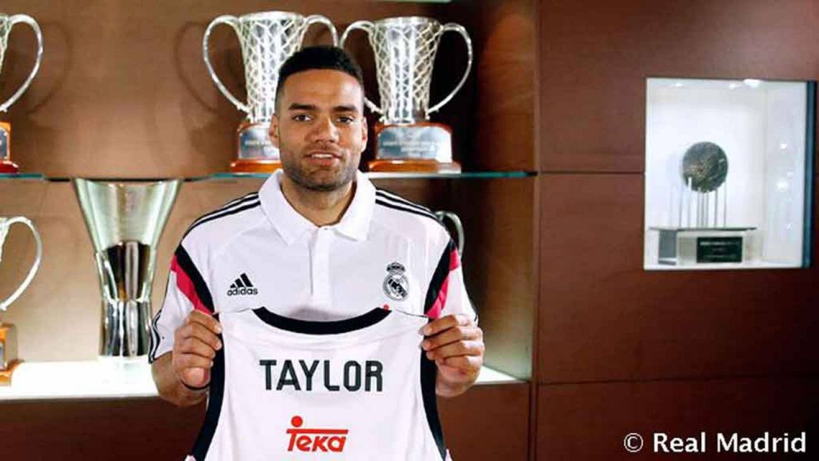 Jeffery Taylor, en su presentación con el Real Madrid