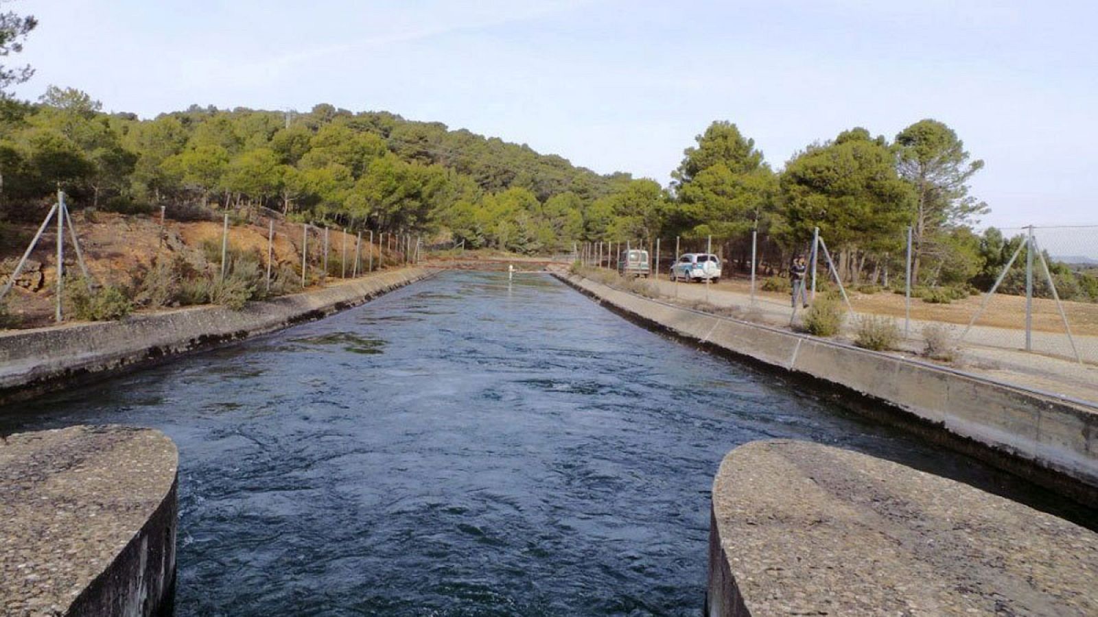 Tramo del trasvase Tajo-Segura, que va desde Guadalajara hasta Murcia, atravesando la llanura manchega.