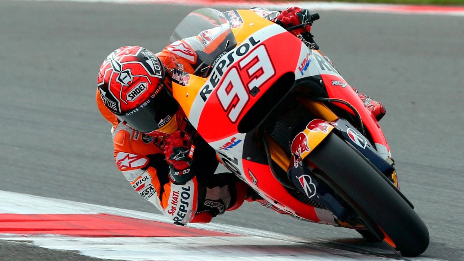 El piloto español Marc Márquez, durante los entrenamientos en Gran Bretaña