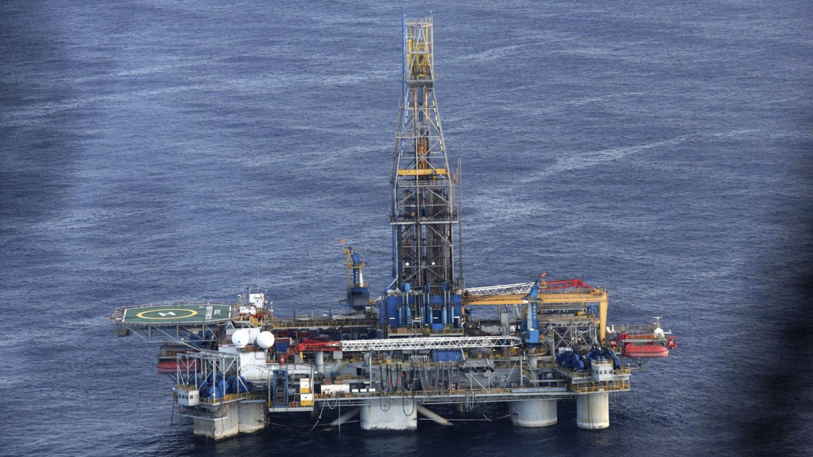 Vista aérea de la estación Homer Ferrinton, al este del Mediterráneo, perteneciente a la compañía Noble Energy