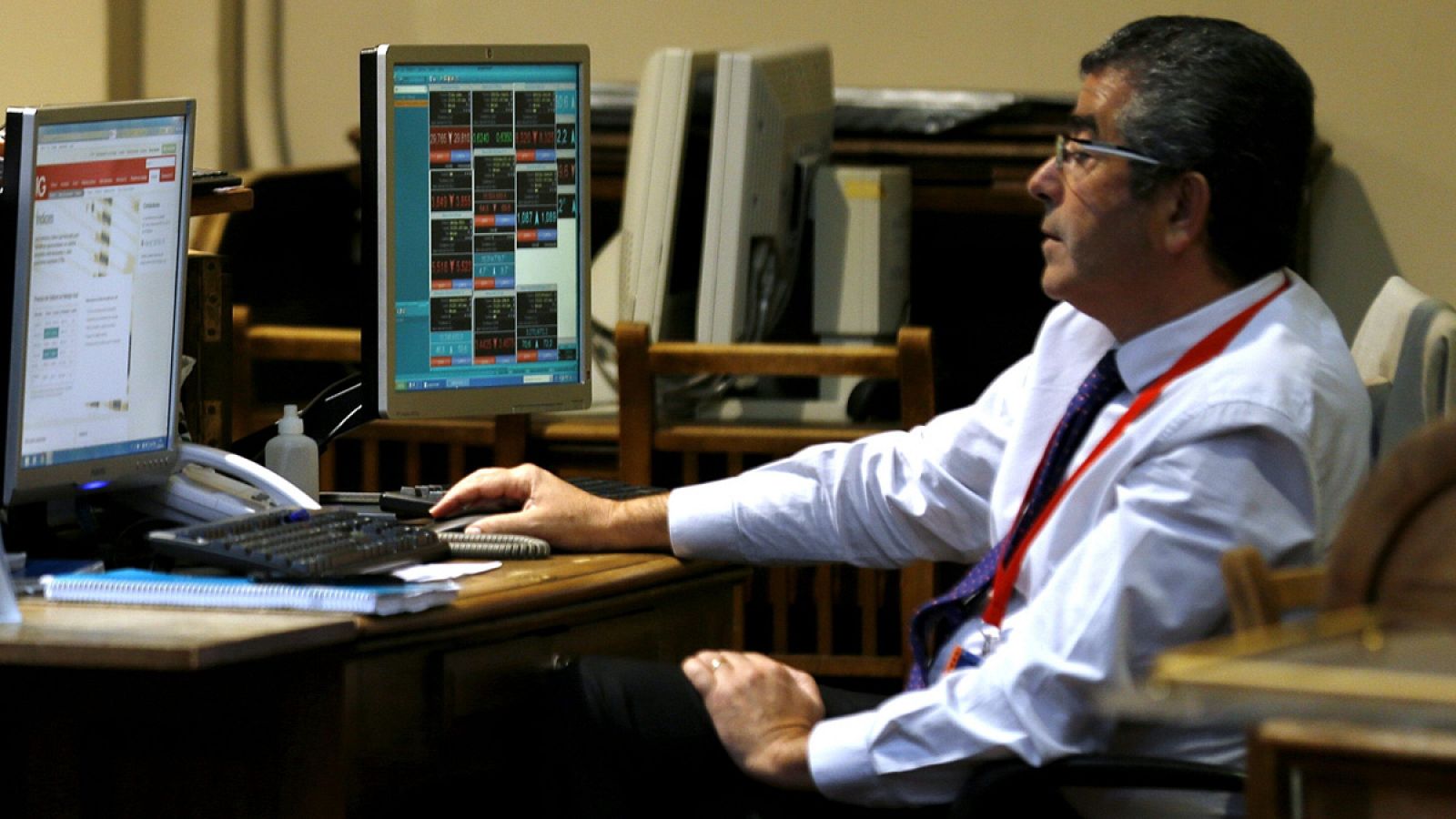 Un inversor en la Bolsa de Madrid