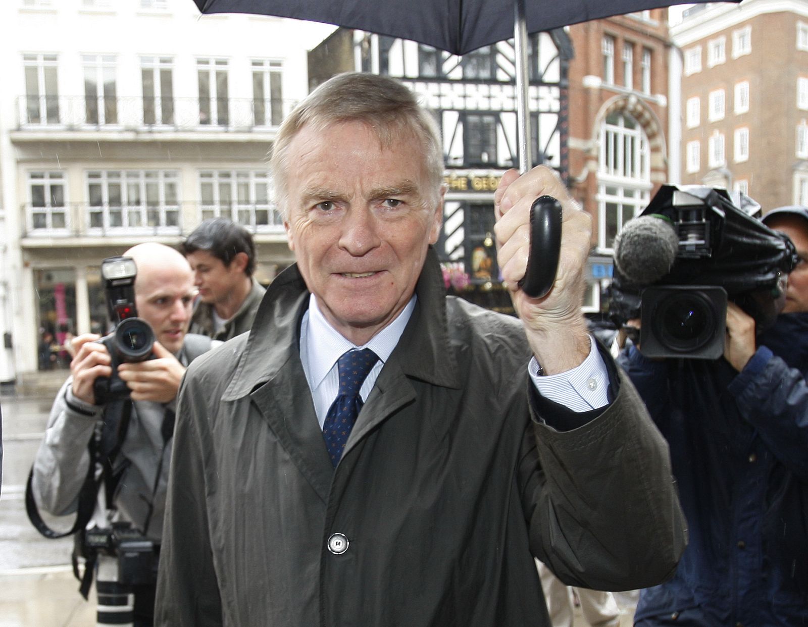 Max Mosley a su llegada a los Tribunales.