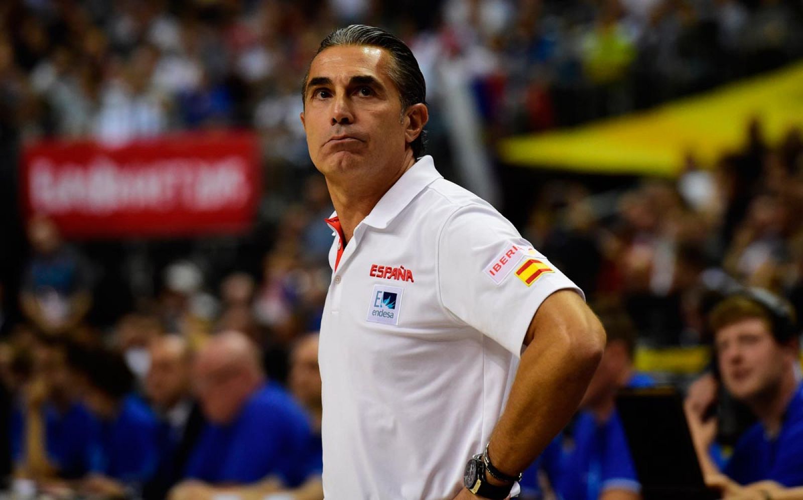 Scariolo durante el partido ante Serbia