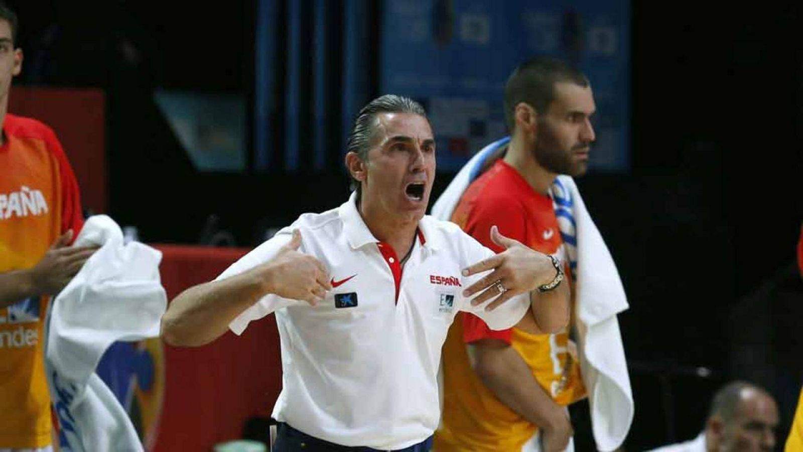 Sergio Scariolo reclama una acción desde el banquillo