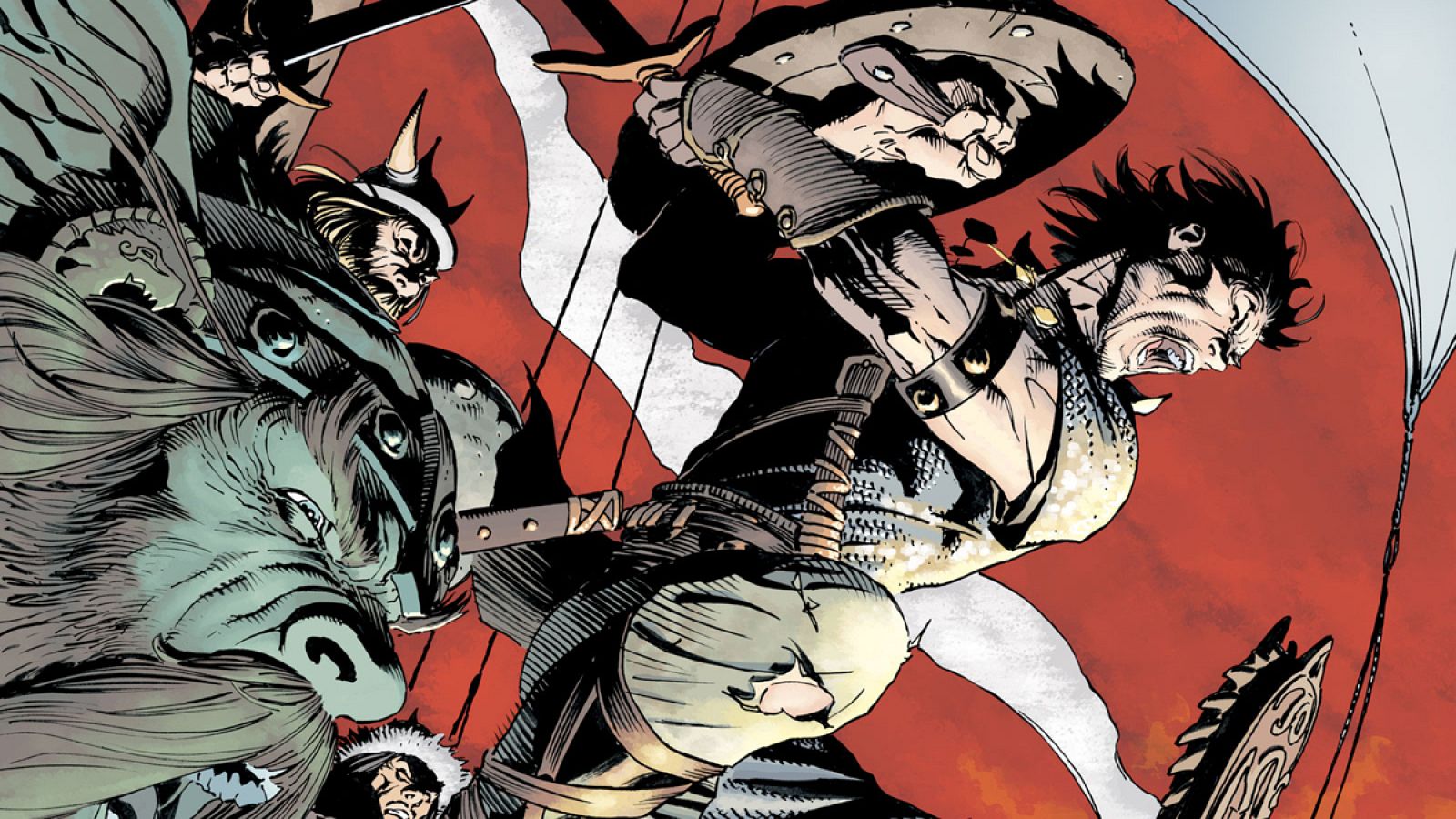 Fragmento de la portada alternativa de 'Northlanders 2', de Andy Kubert