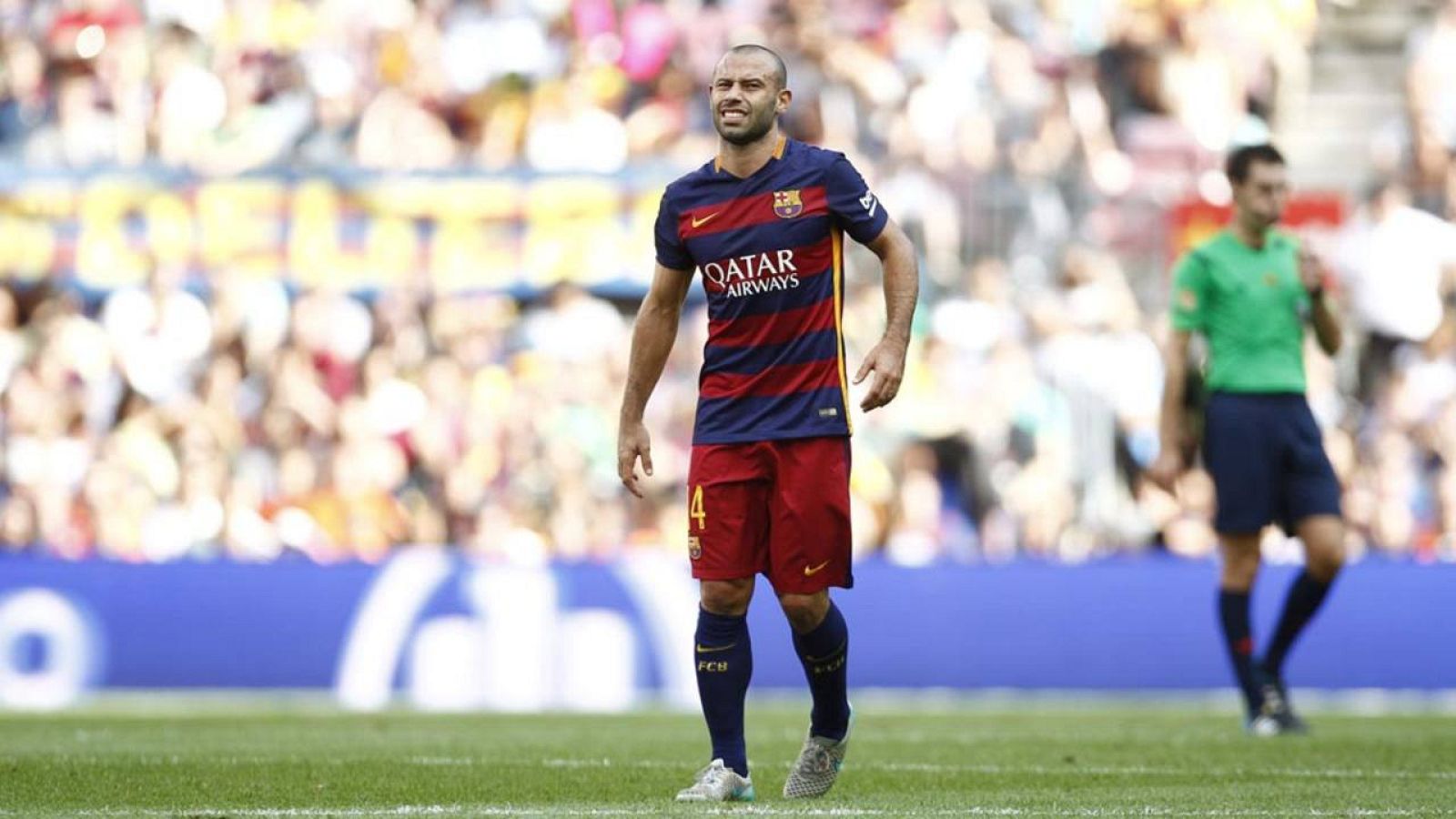 Javier Mascherano, durante el pasado encuentro frente a Las Palmas