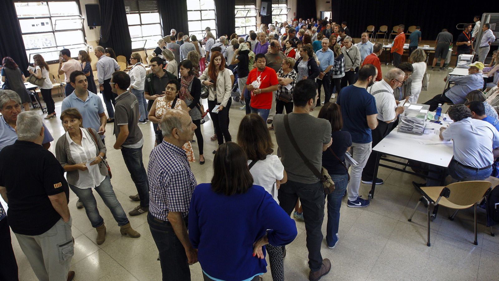 Colegio electoral en la jornada de las elecciones catalanas del 27S