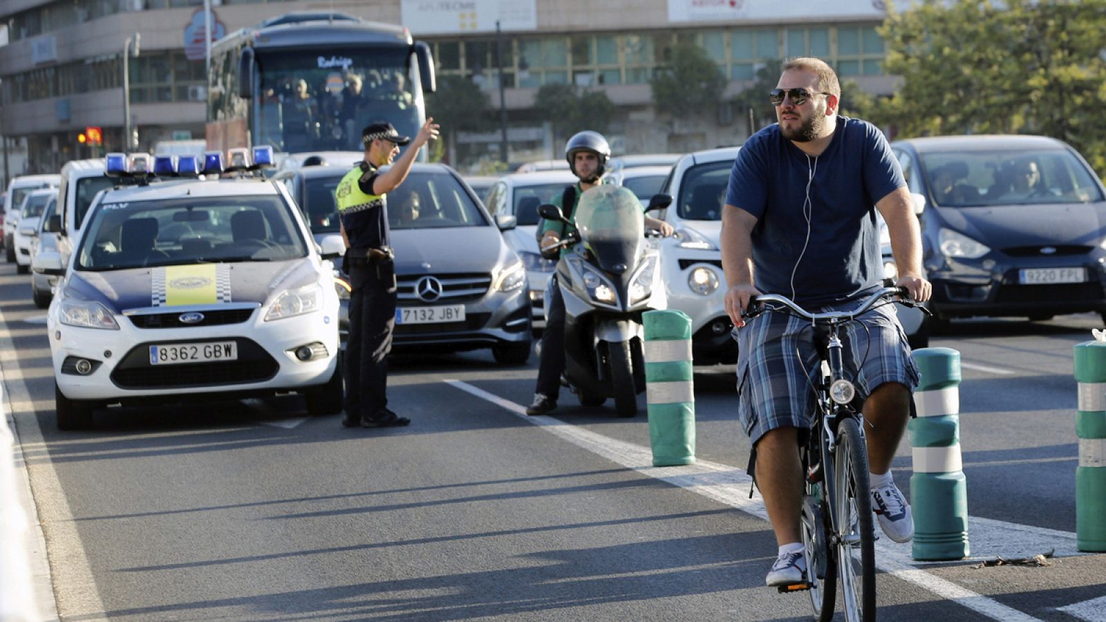 Tráfico en la ciudad de Valencia