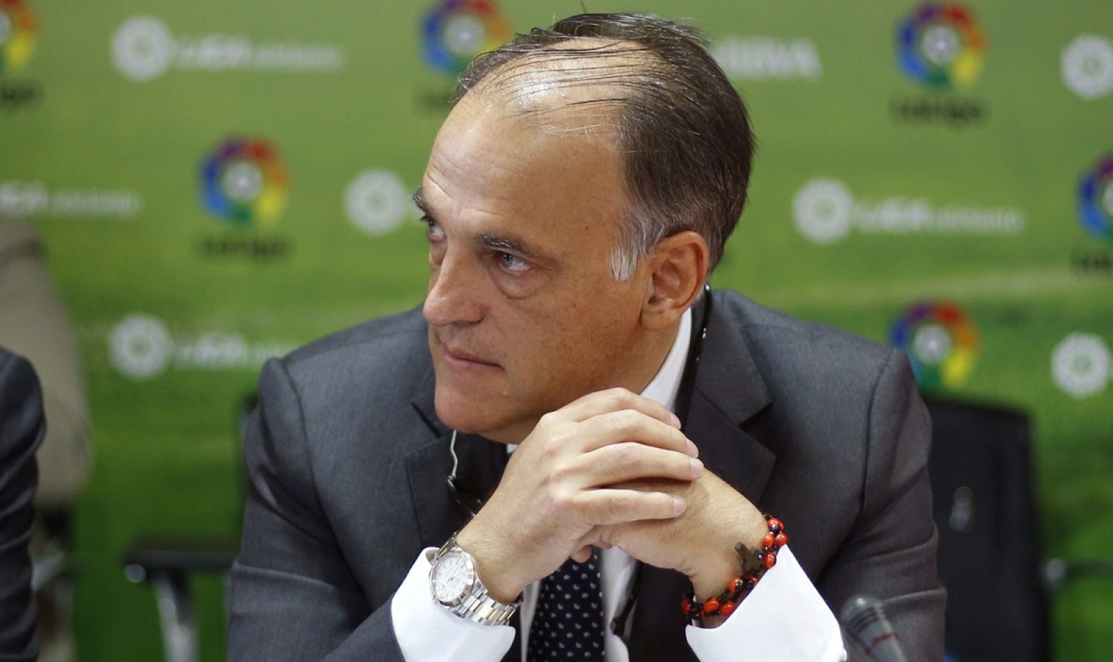El presidente de la Liga de Fútbol Profesional, Javier Tebas.