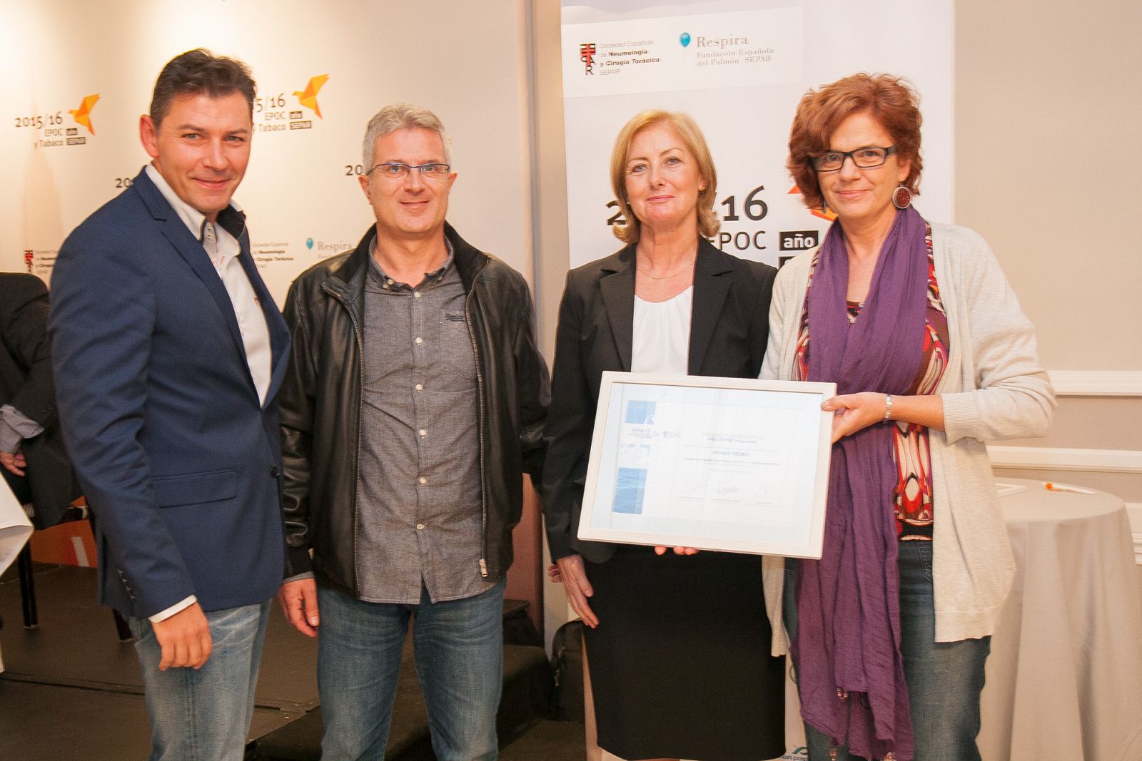 Juanjo Pardo, Quim Cuixart y Paloma Vidal han recogido el premio SEPAR a 'Para todos La 2'