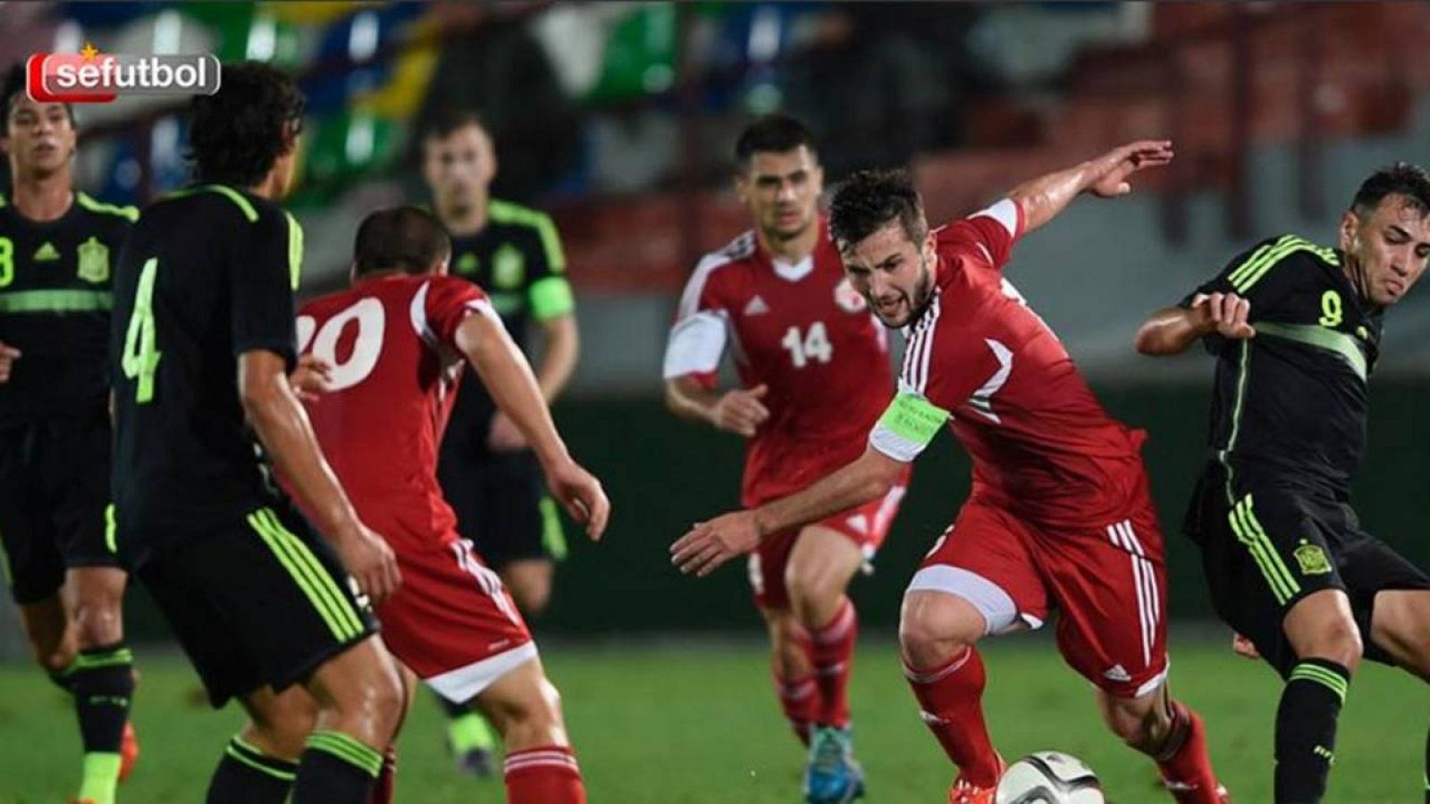 Imagen del encuentro entre Georgia y España sub-21