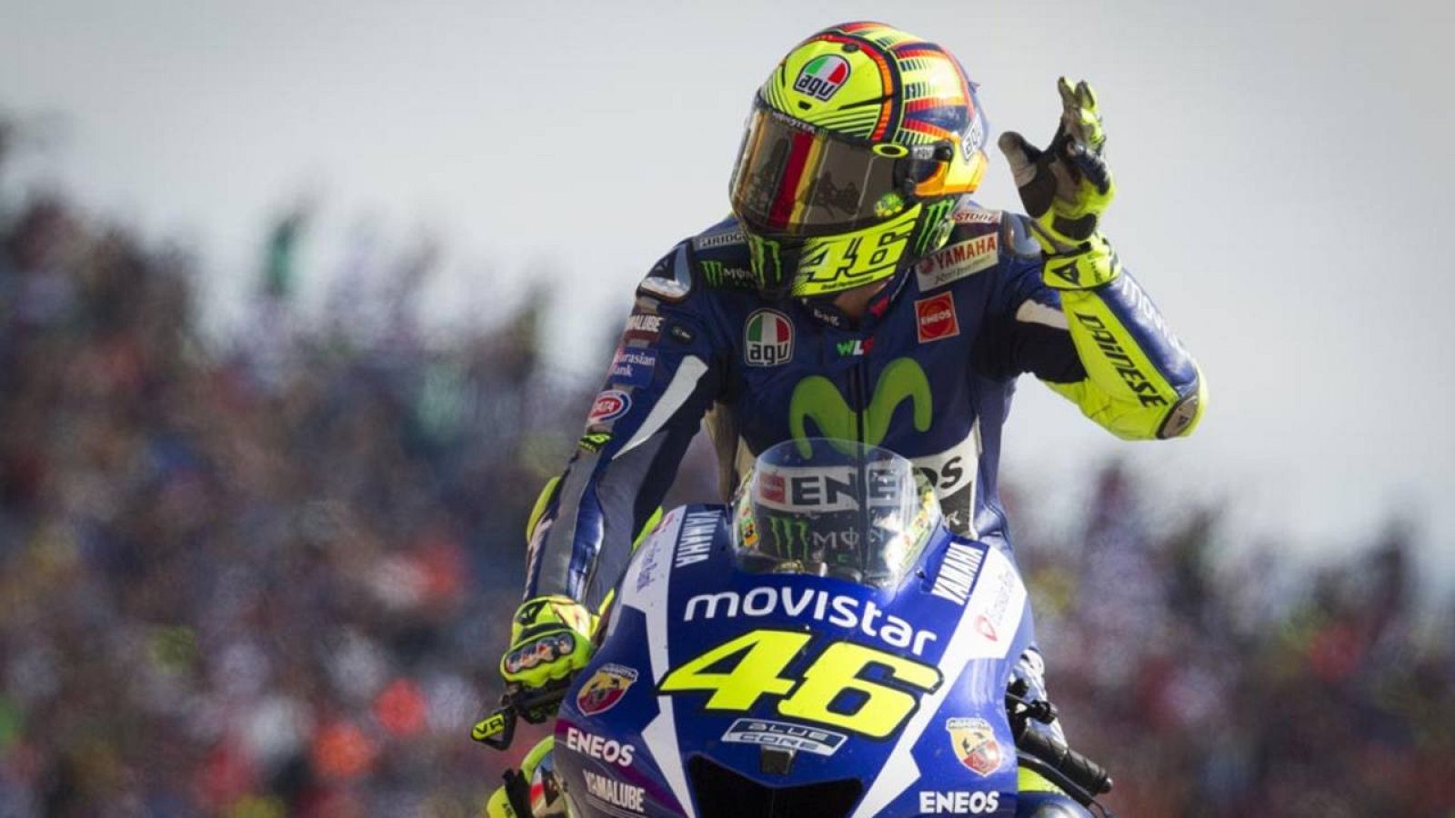 Valentino Rossi, al término del GP de Aragón