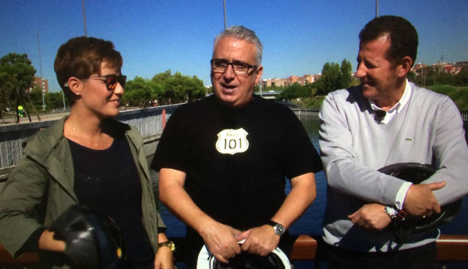 Leo Harlem con Marta Solano y Carlos G. Hirschfeld