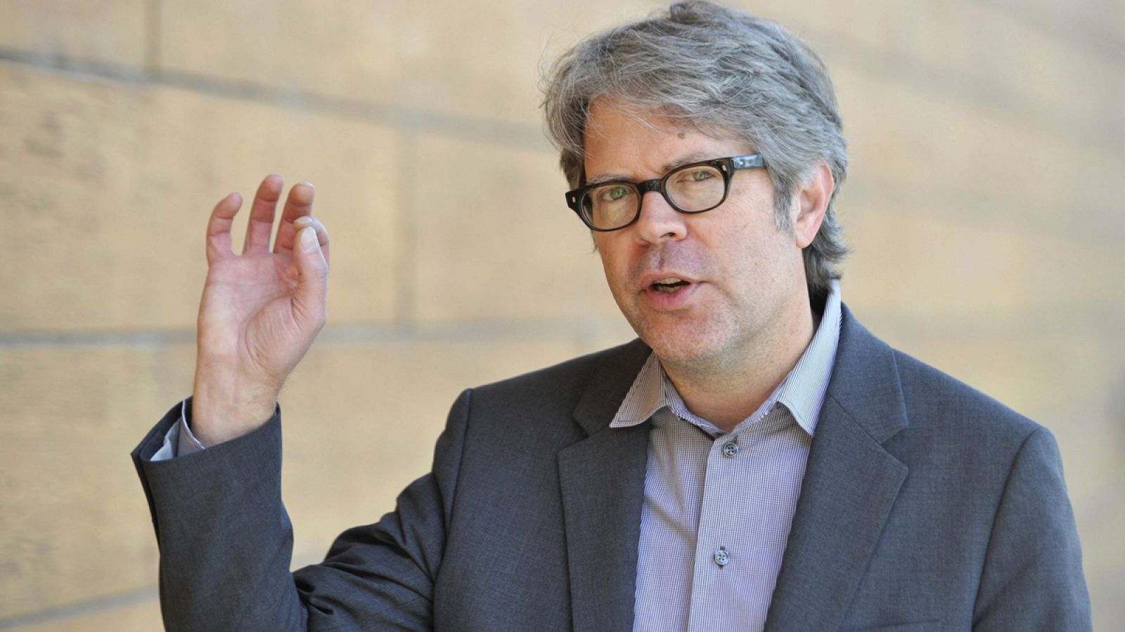 El escritor estadounidense Jonathan Franzen, en la Feria del Libro de Budapest, en abril de 2015.