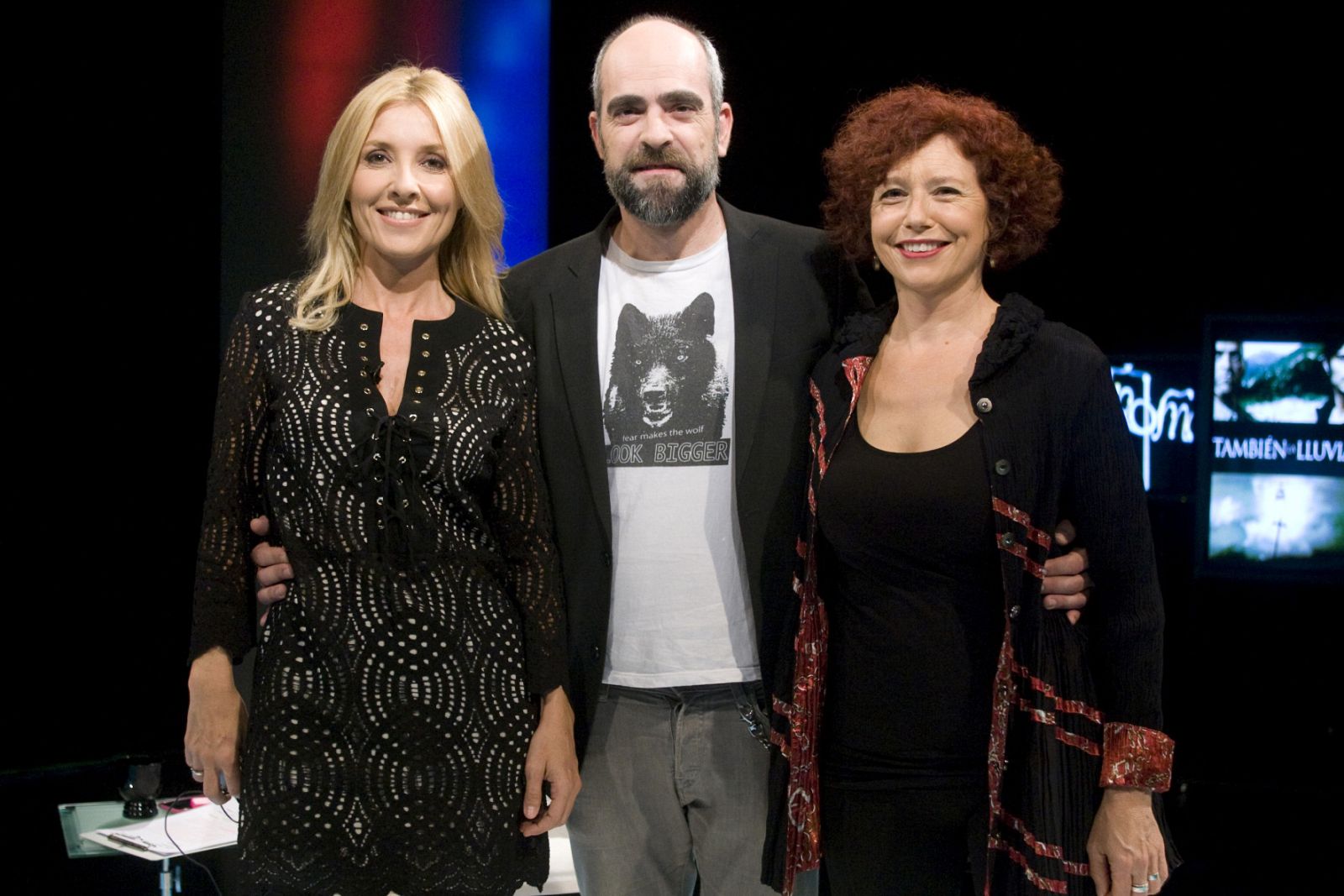 Cayetana Guillén Cuervo junto a Luis Tosar e Icíar Bollaín