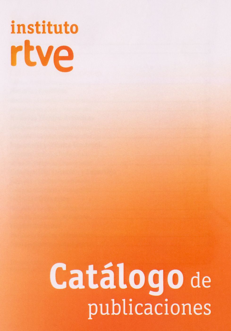 Catálogo de publicaciones Instituto RTVE
