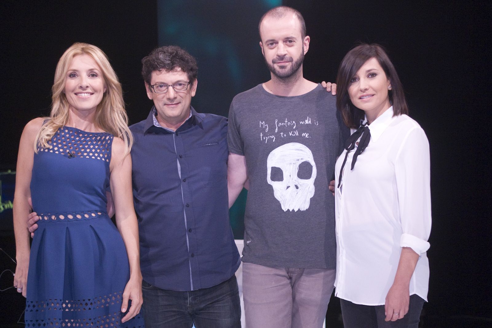 El director y los protagonistas de 'La herida', con Cayetana Guillén Cuervo