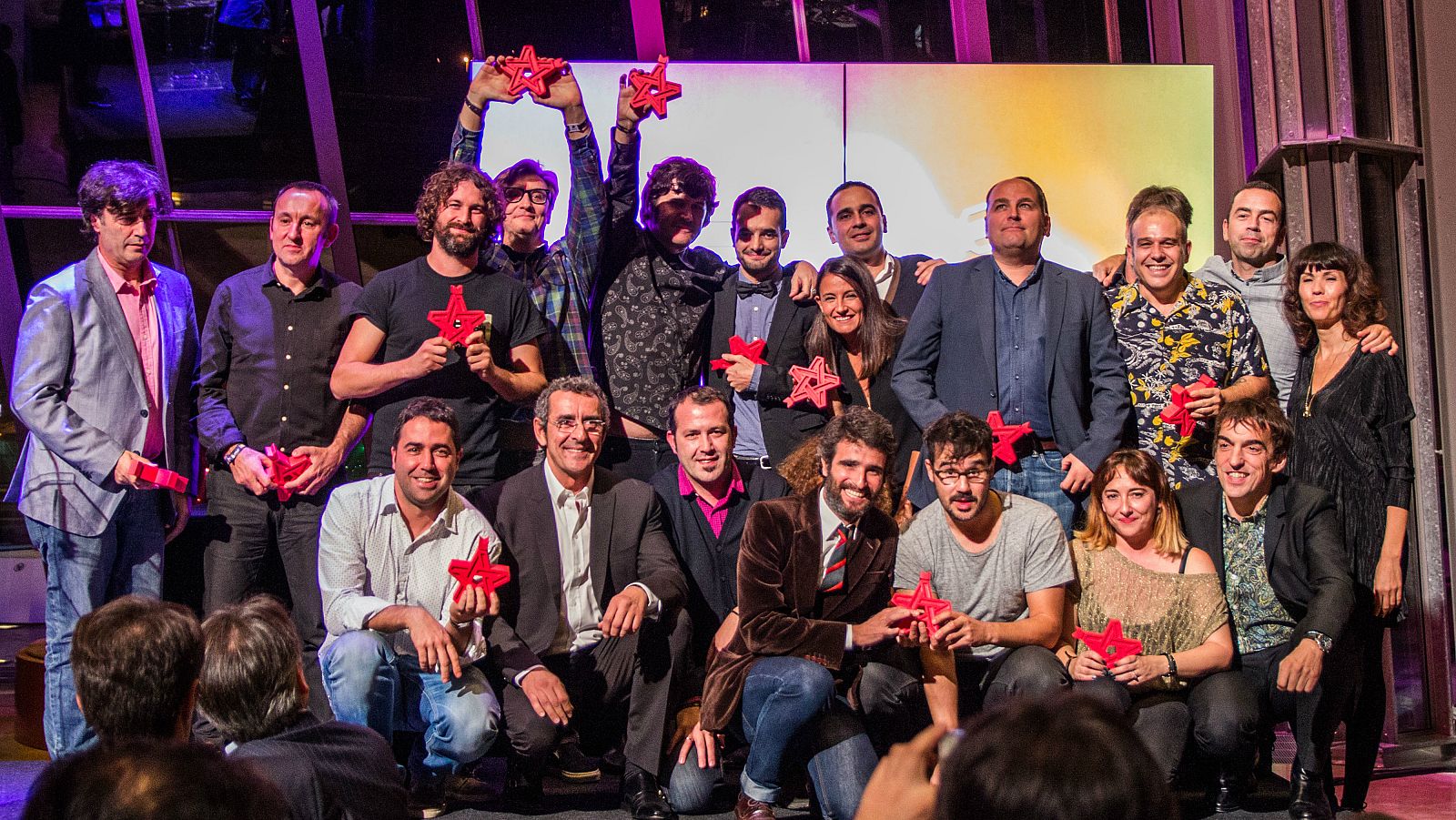 Foto de familia con todos los galardonados en los Premios Fest