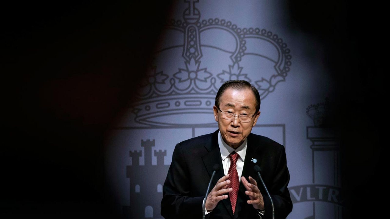 El secretario general de la ONU, Ban Ki-moon, durante su última visita a España