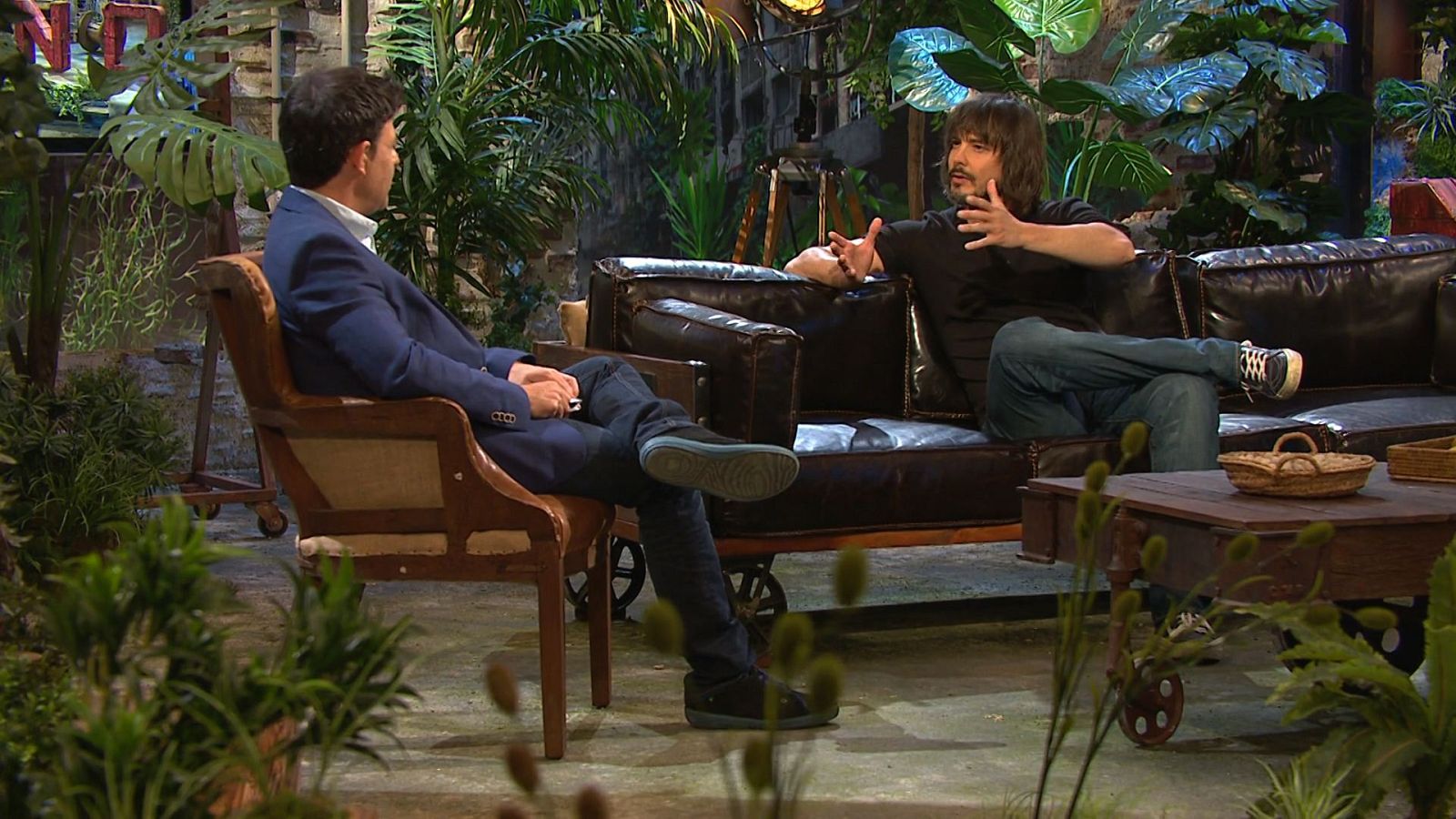 David Janer con Pablo Herreros de Ubalde en el plató de 'Yo mono'