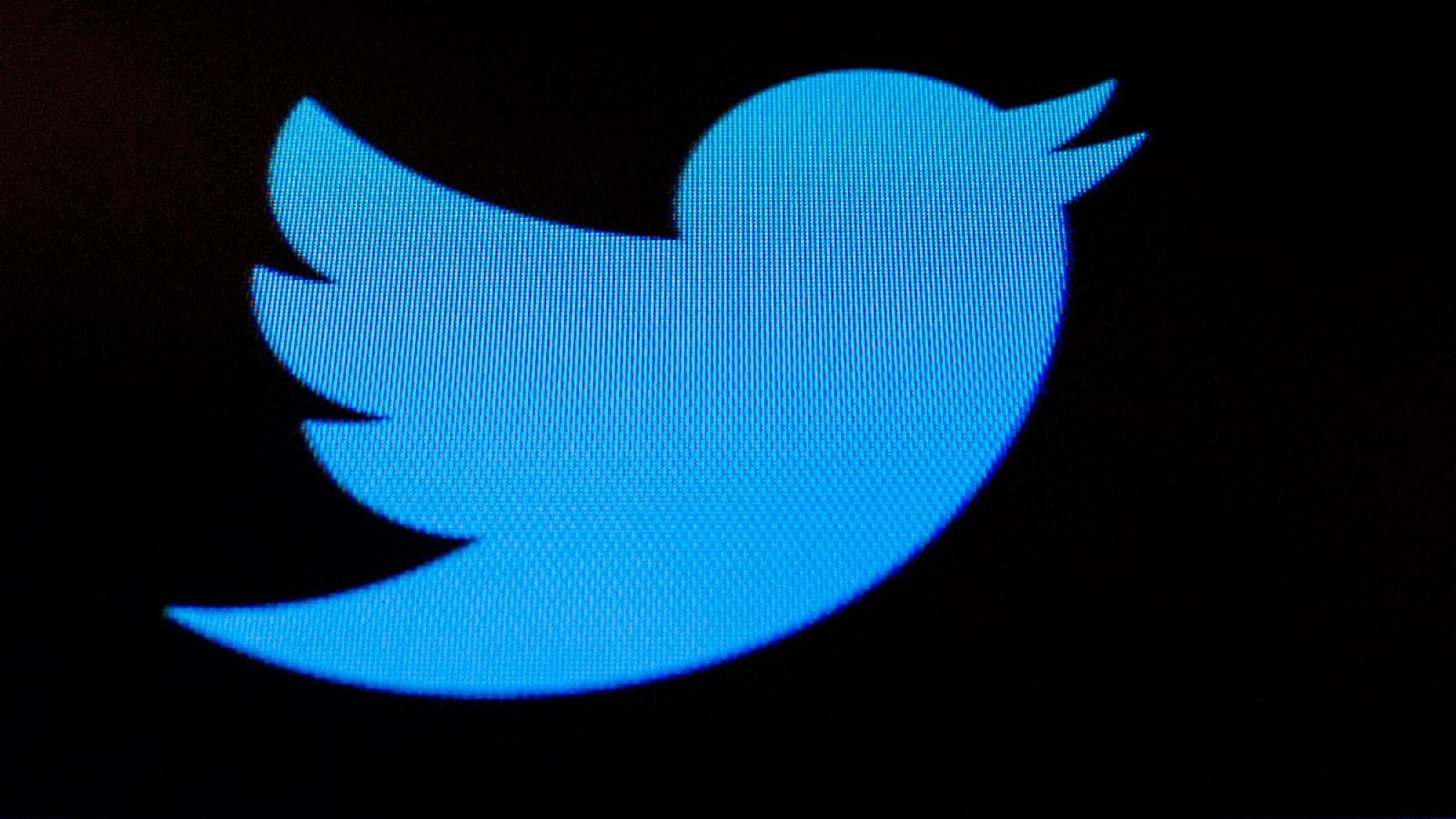Logotipo de la red social Twitter, proyectado en la pantalla de la Bolsa de Nueva York