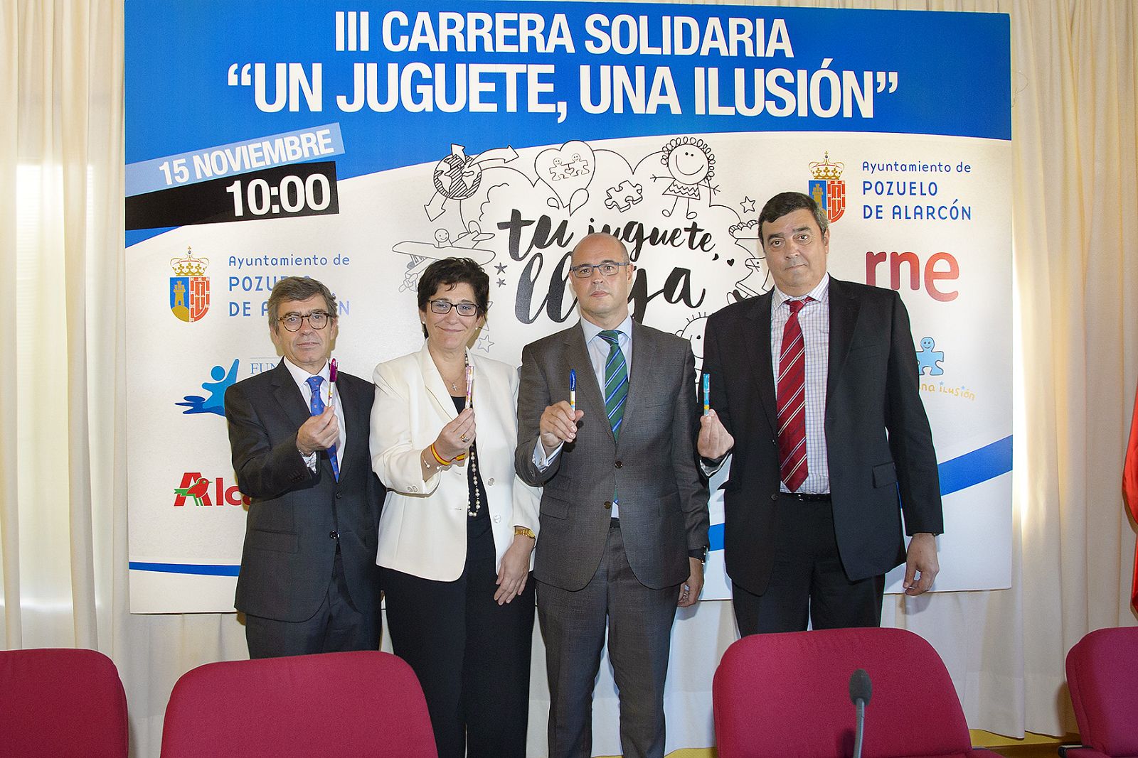 De derecha a izquierda: Antonio Szigriszt, Alberto Azcona, Susana Pérez Quislant y Antonio Chicón