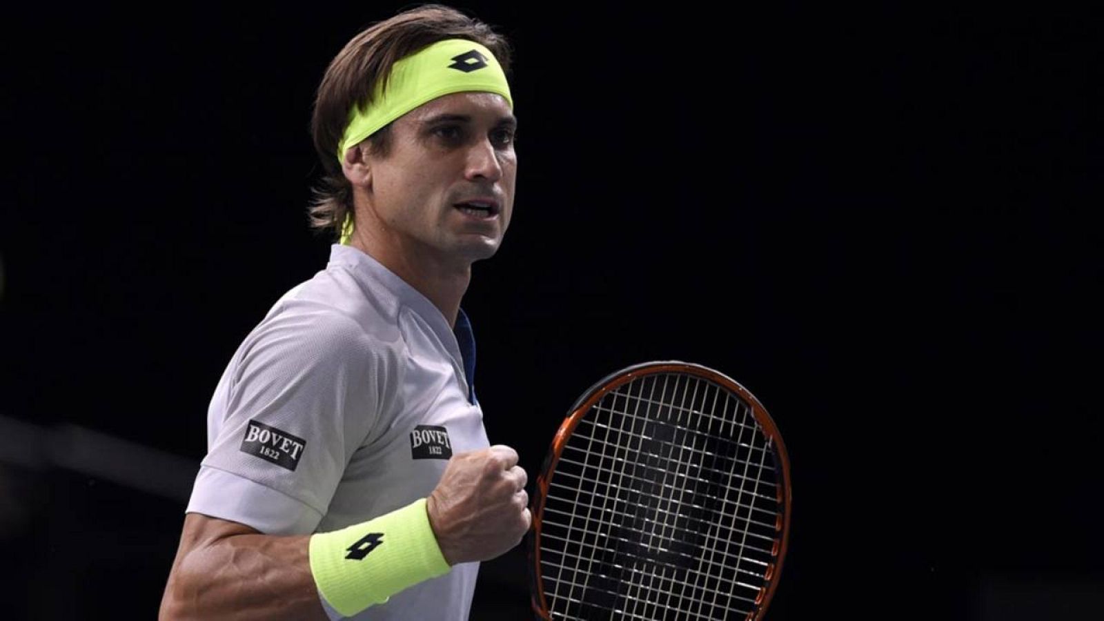 David Ferrer, durante su encuentro ante Isner