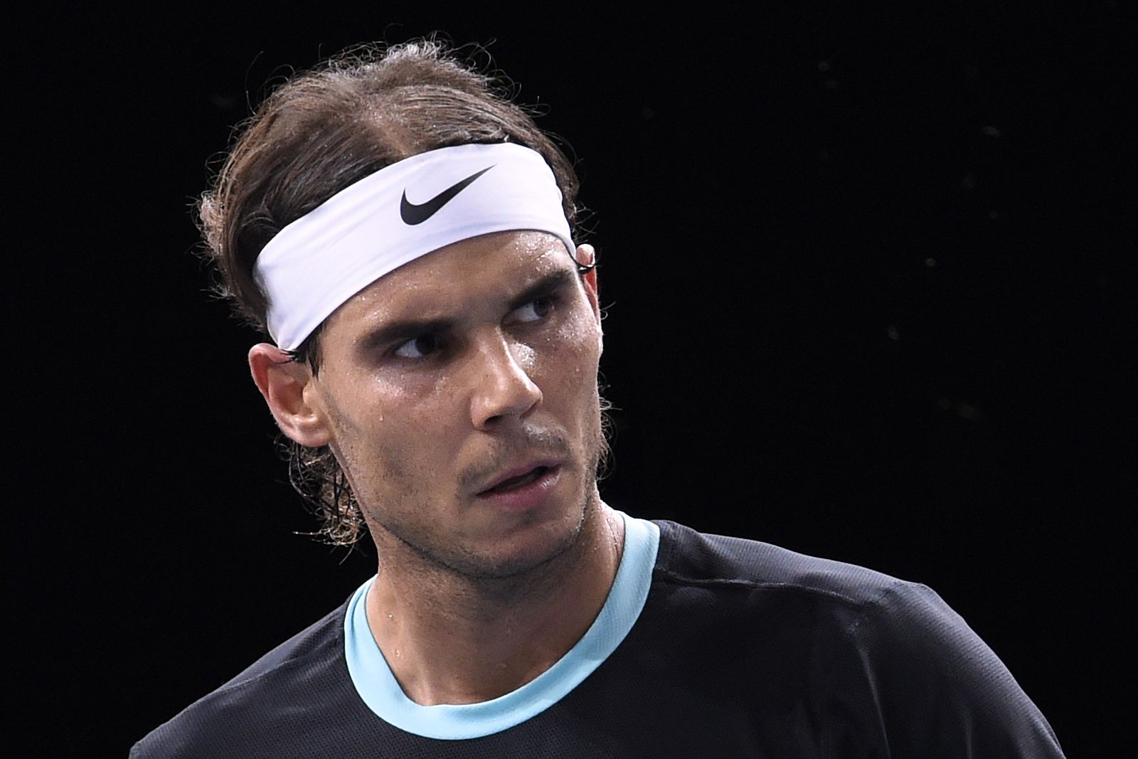 Nadal durante su útlimo partido en el Masters de París ante Wawrinka.