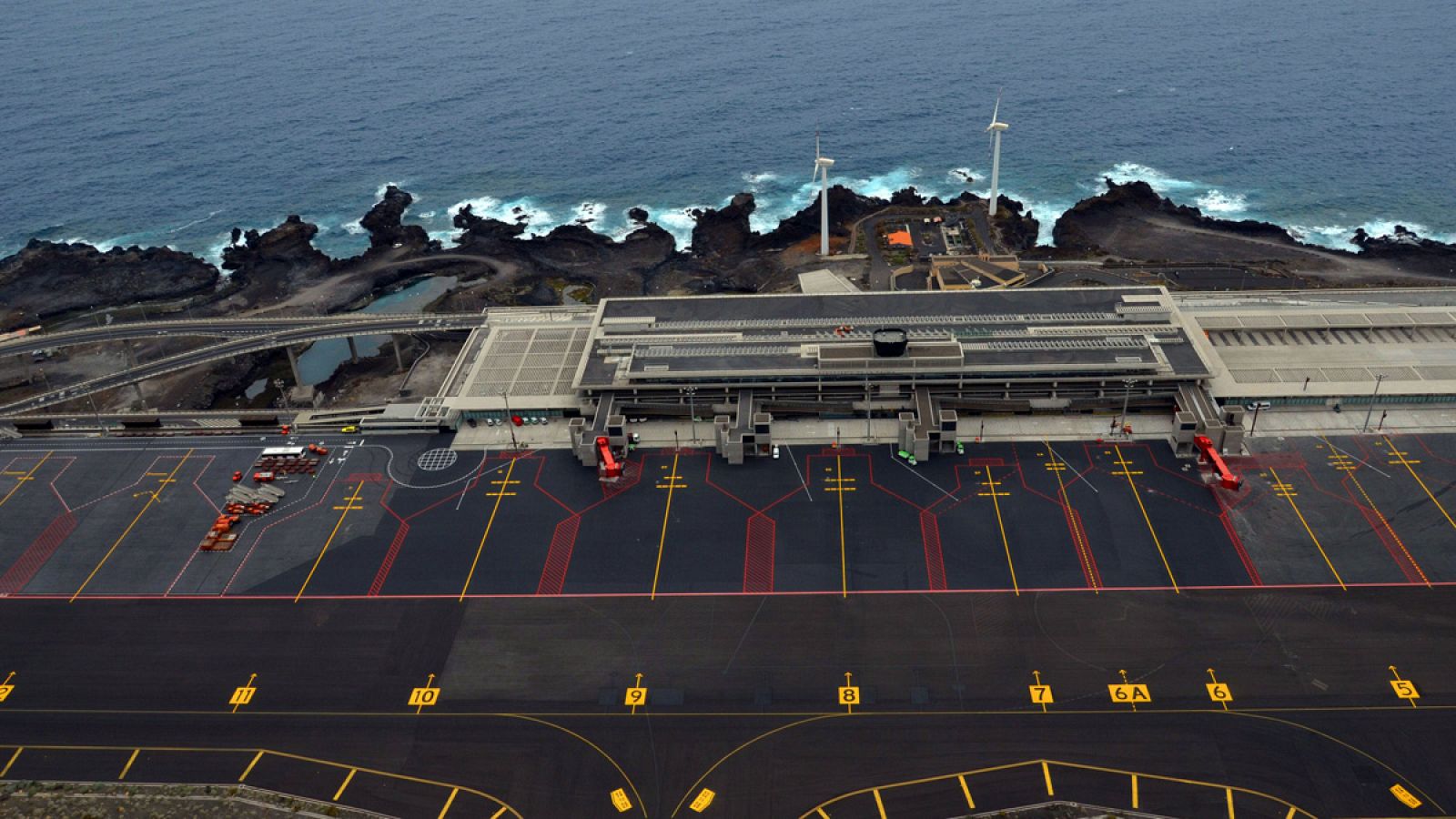 Vista aérea del Aeropuerto de La Palma