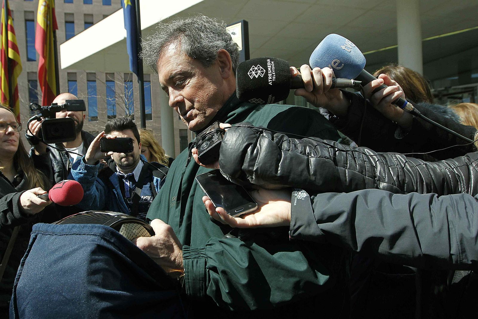 El primogénito de Jordi Pujol, Jordi Pujol Ferrusola, abandona la sede de la Ciutat de la Justicia