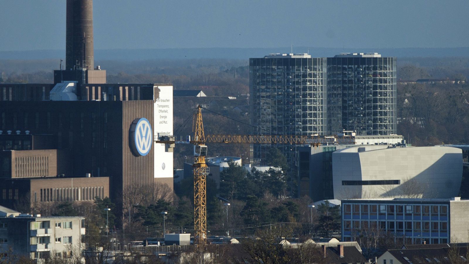Vista de la fábrica de Volkswagen en Wolfsburgo