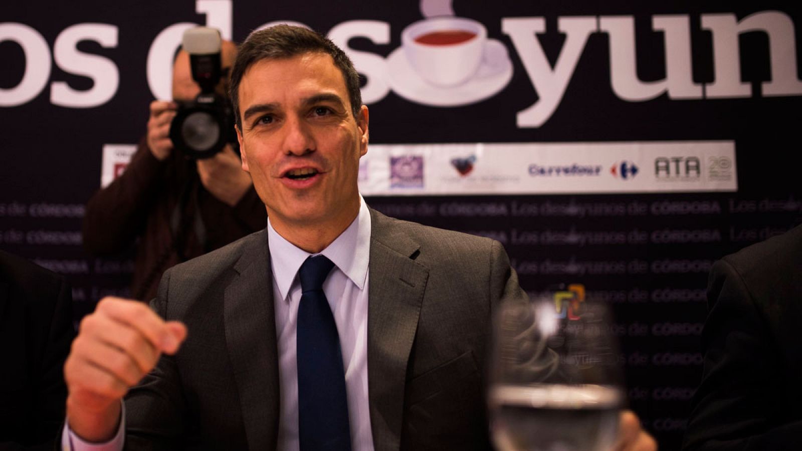 El líder del PSOE, Pedro Sánchez, antes de participar en un encuentro en Córdoba