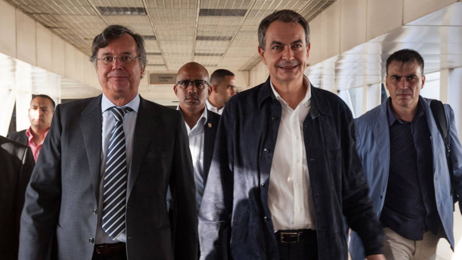José Luis Rodríguez Zapatero, en su llegada a Venezuela