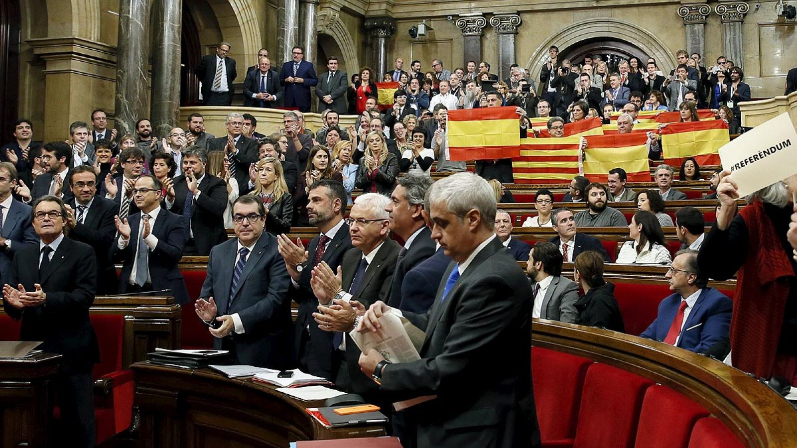 Imagen del Parlament del día en el que se aprobó la resolución independentista.