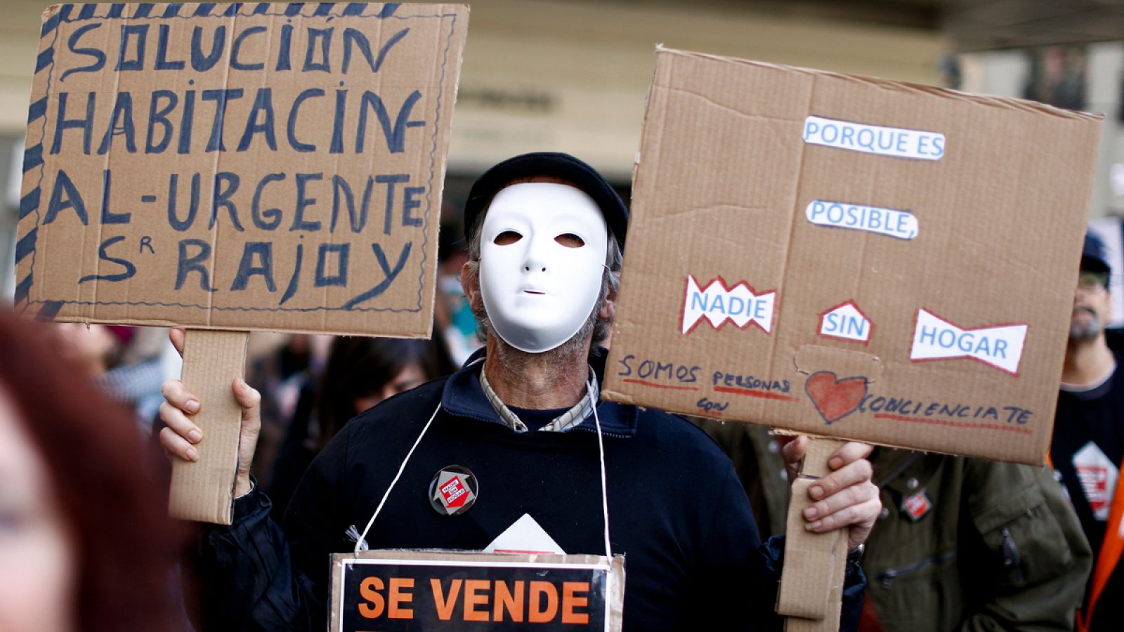 Manifestación de la plataforma 'Nadie sin hogar'