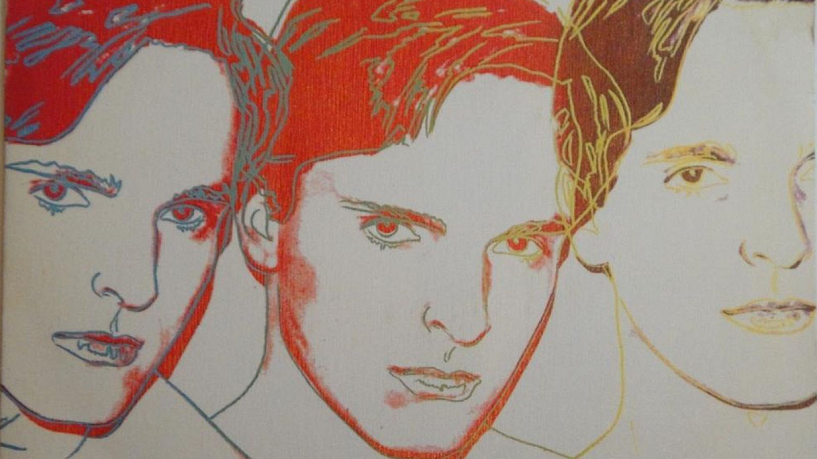 Retrato de Miguel Bosé pintado por Andy Warhol para la portada del disco 'Fuego'.