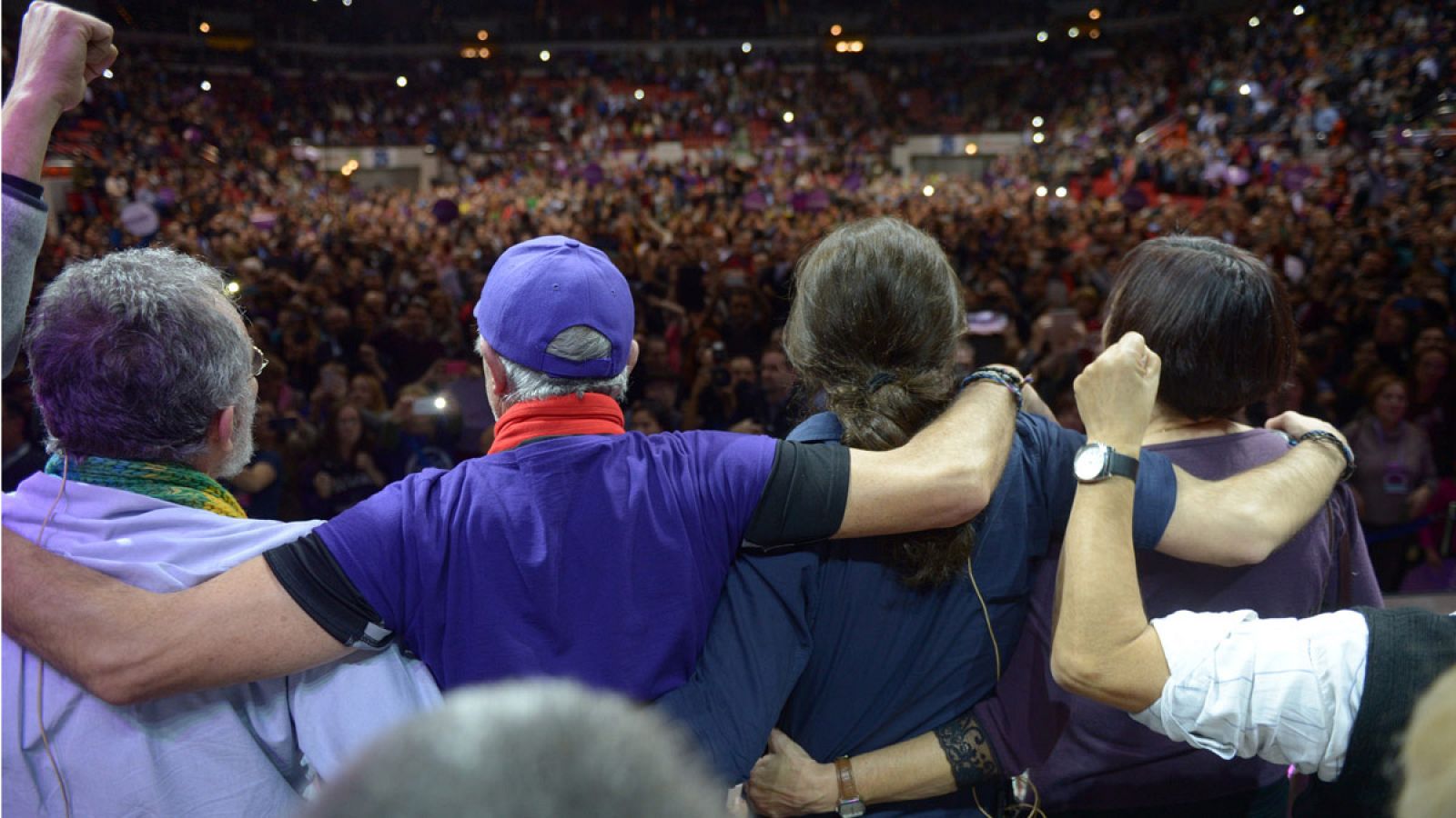 Imagen del mitin de Podemos en Zaragoza