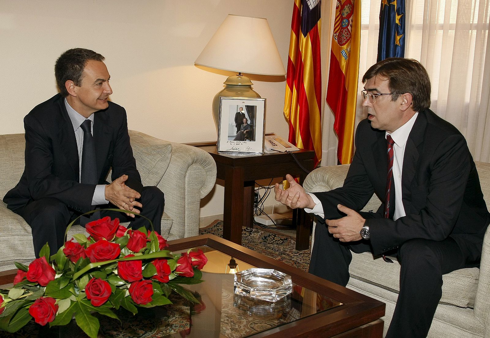 Rodríguez Zapatero y Francesc Antich, reunidos en Palma de Mallorca.