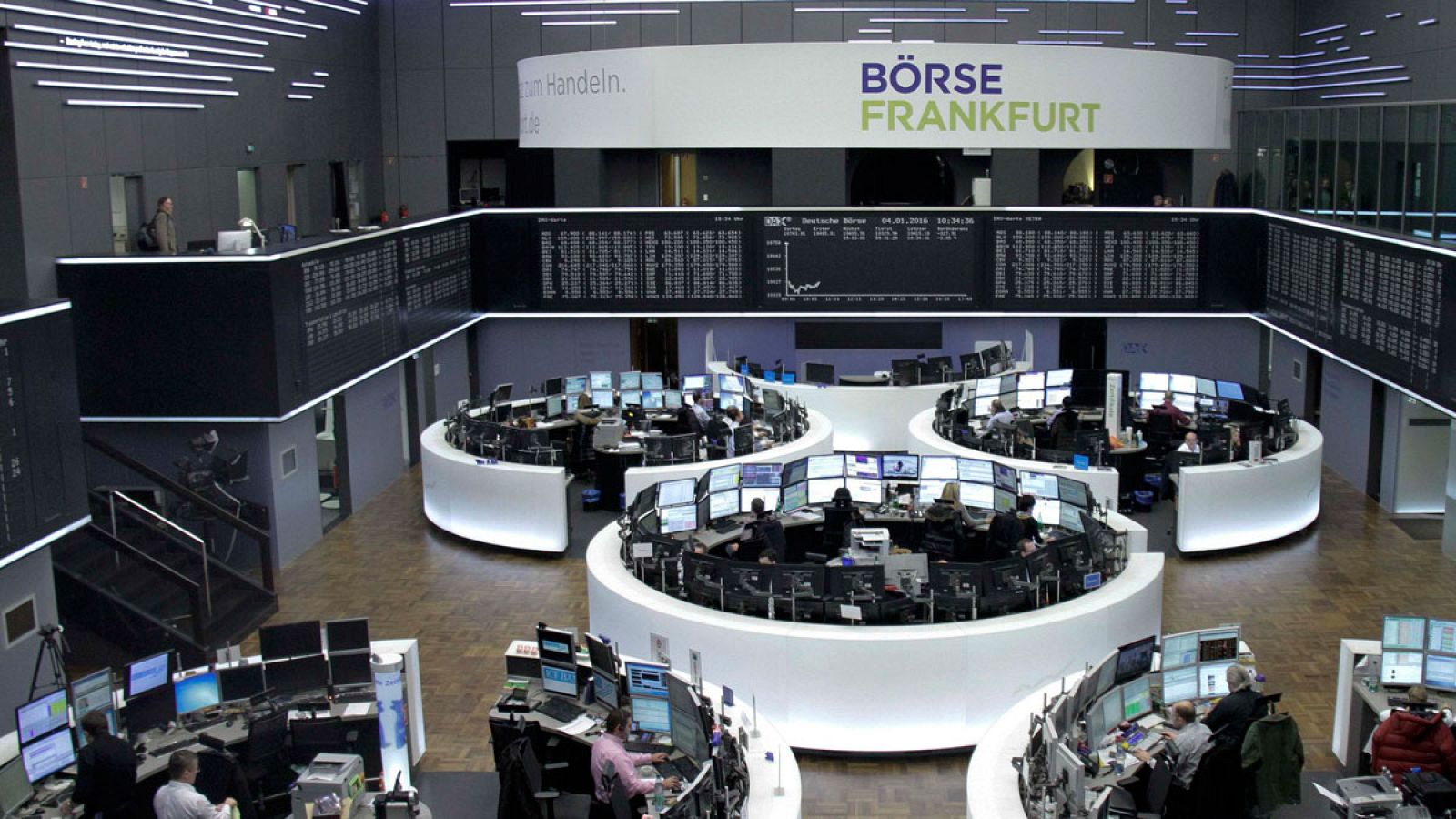 Interior de la Bolsa de Fráncfort