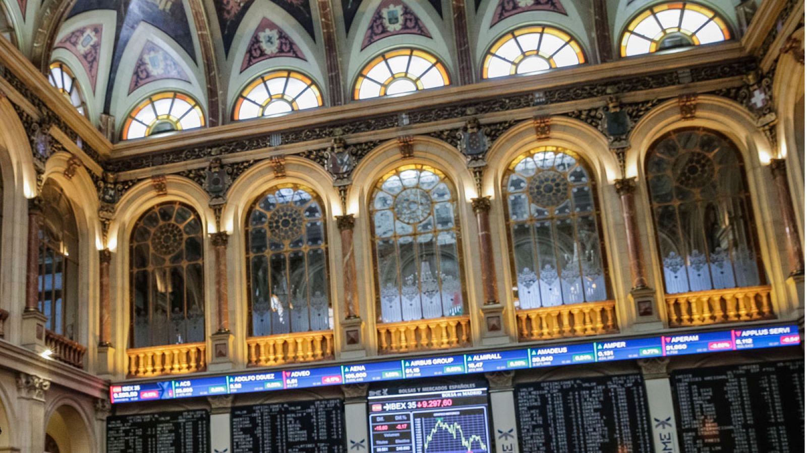 Interior de la Bolsa de Madrid