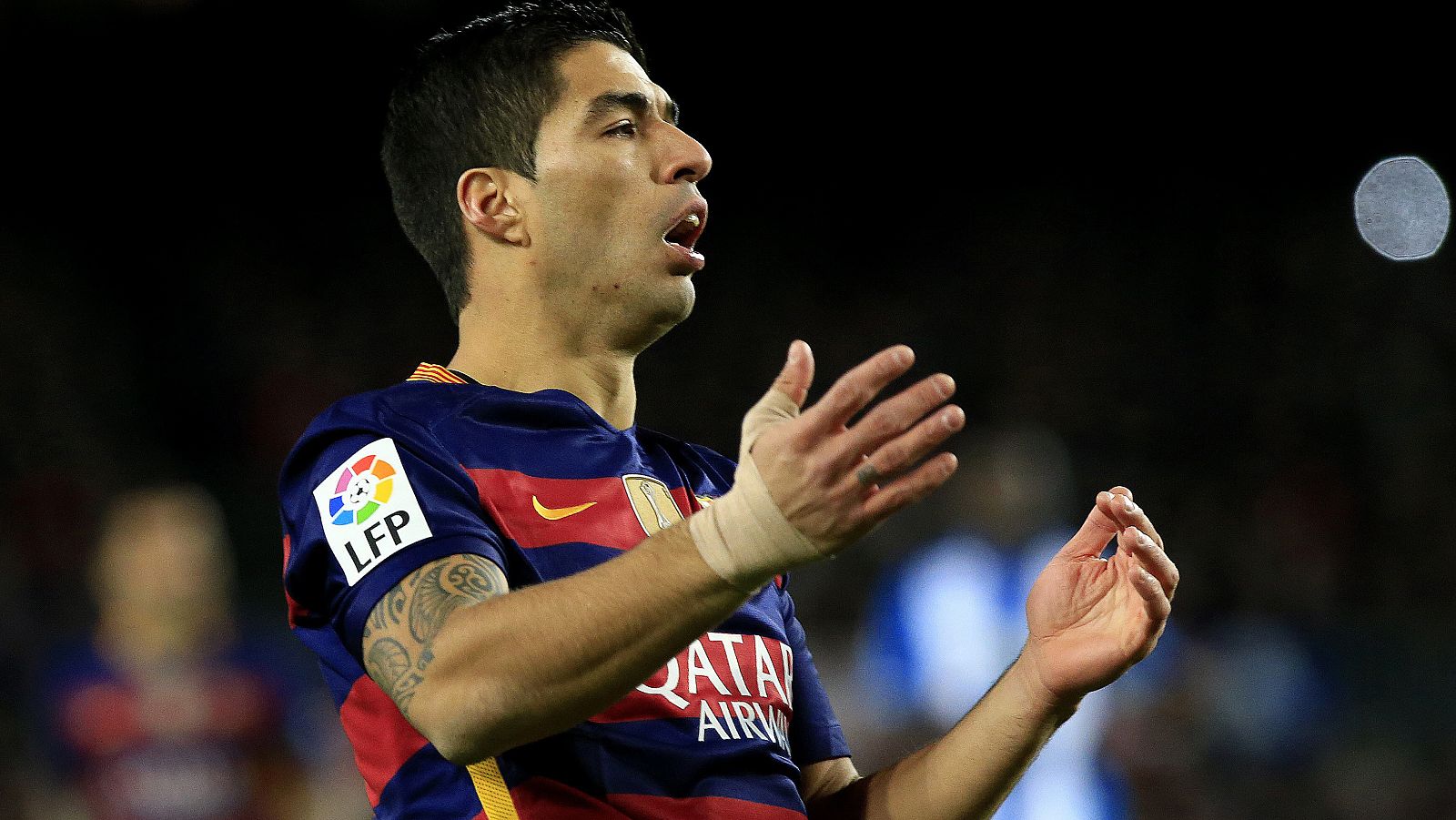 Luis Suárez, en el partido contra el Espanyol