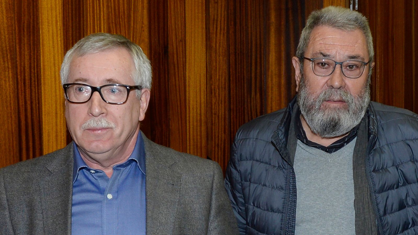 Los secretarios generales de CC.OO., Ignacio Fernández Toxo, y de UGT, Cándido Méndez (Archivo)