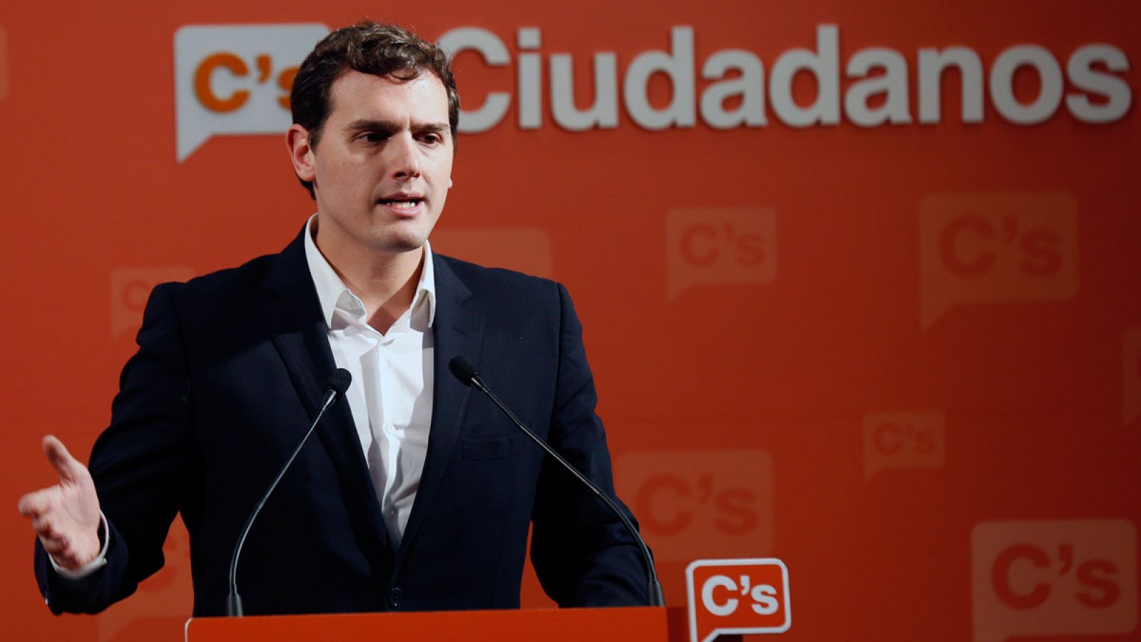 Albert Rivera, en rueda de prensa tras la reunión de la Ejecutiva Nacional de Ciudadanos.