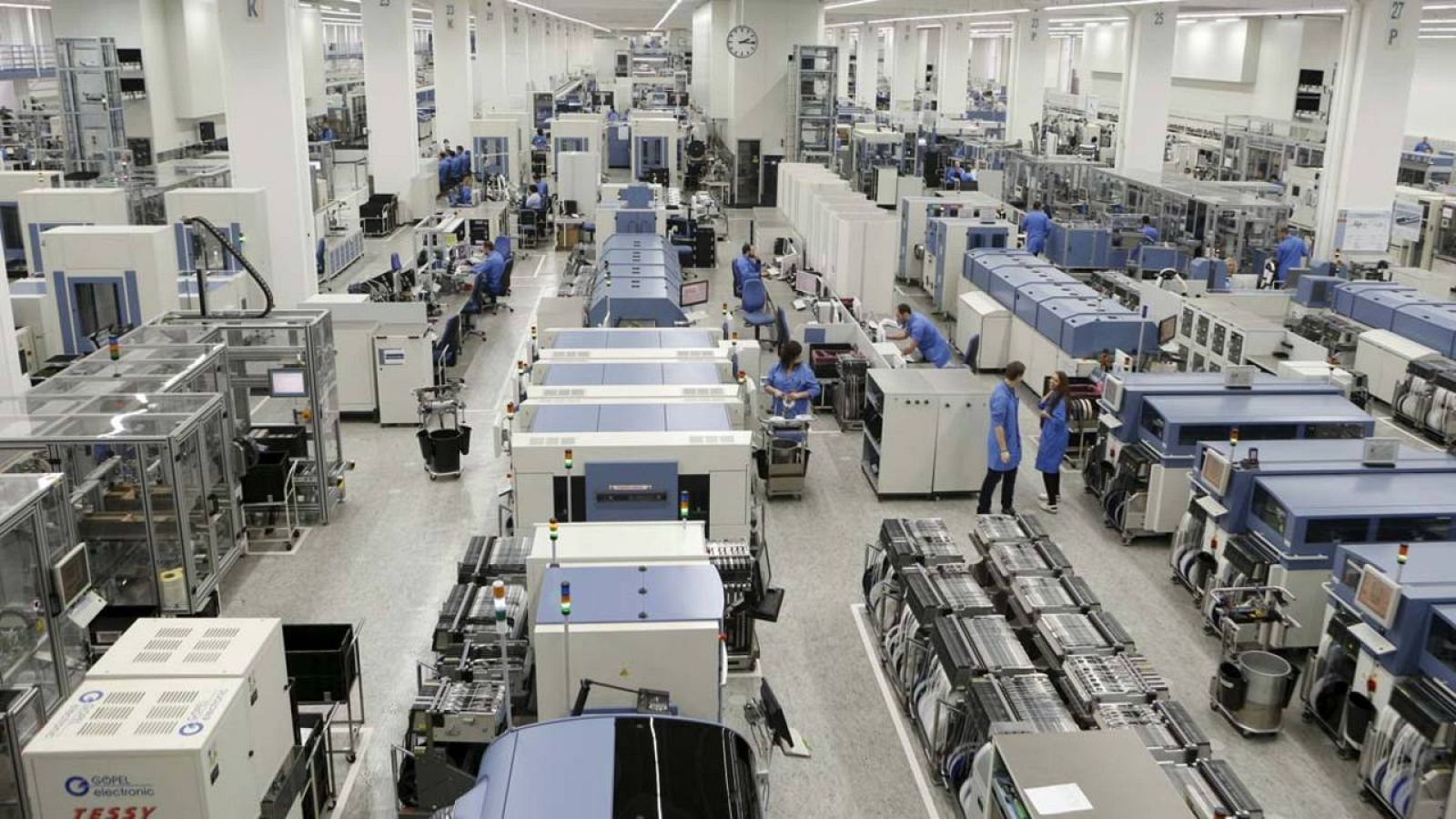 Interior de una planta de Siemens Electronics en la localidad alemana de Amberg