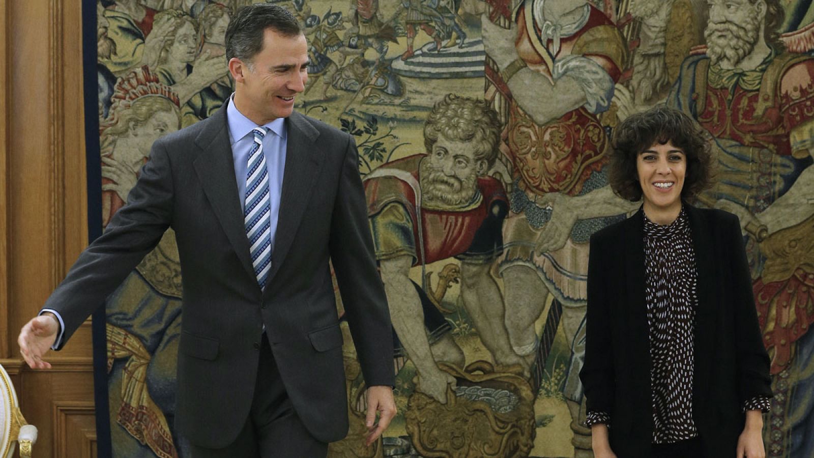 El rey recibe a la diputada de En Marea Podemos Alexandra Fernández