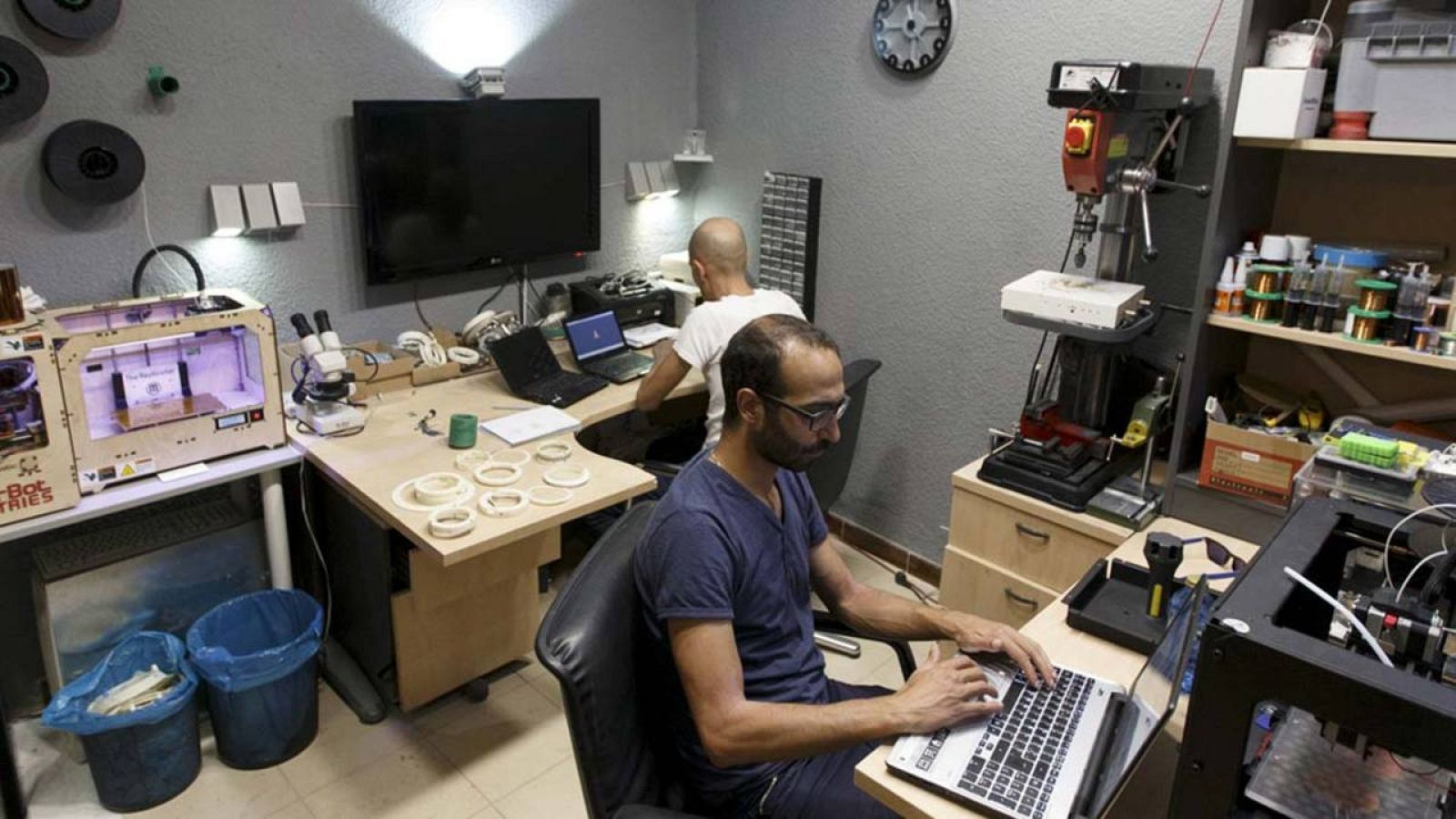 Trabajadores en una oficina