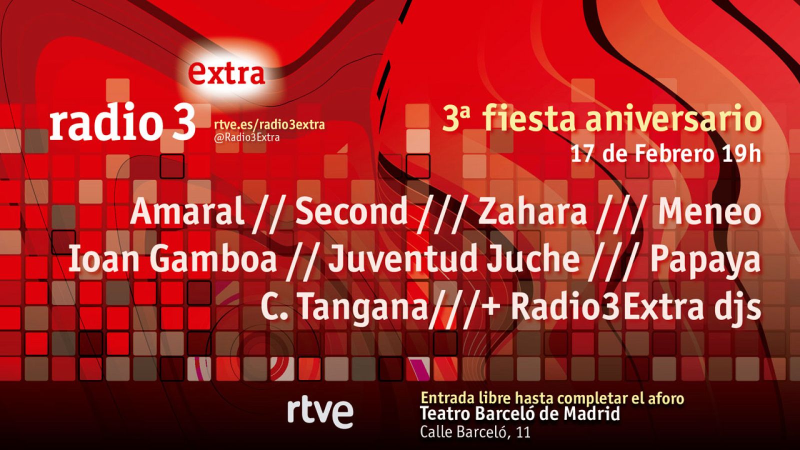 3ª fiesta aniversario Radio 3 Extra