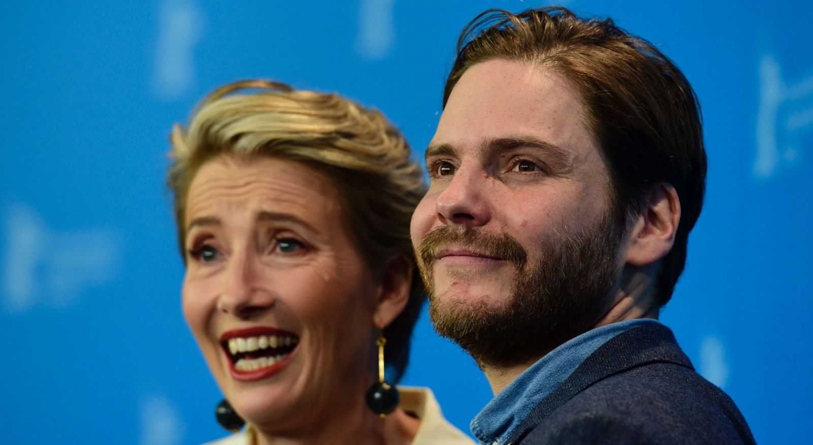 Emma Thompson y Daniel Brühl en la presentación de 'Alone in Berlin'.