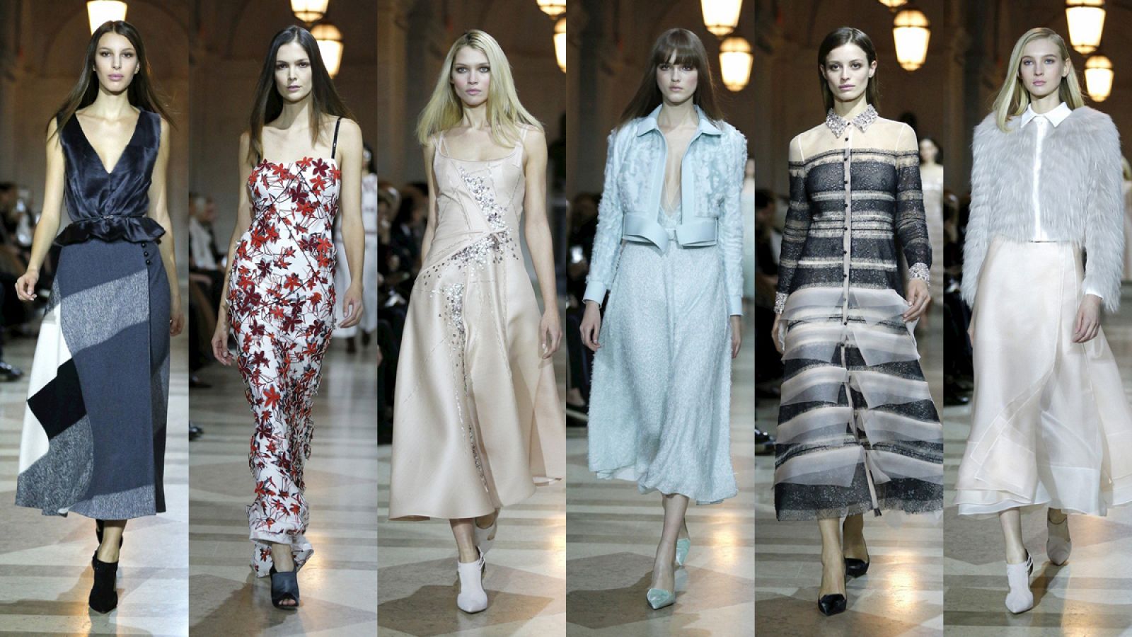 El look 'primera dama' inspira la propuesta de Carolina Herrera. AFP