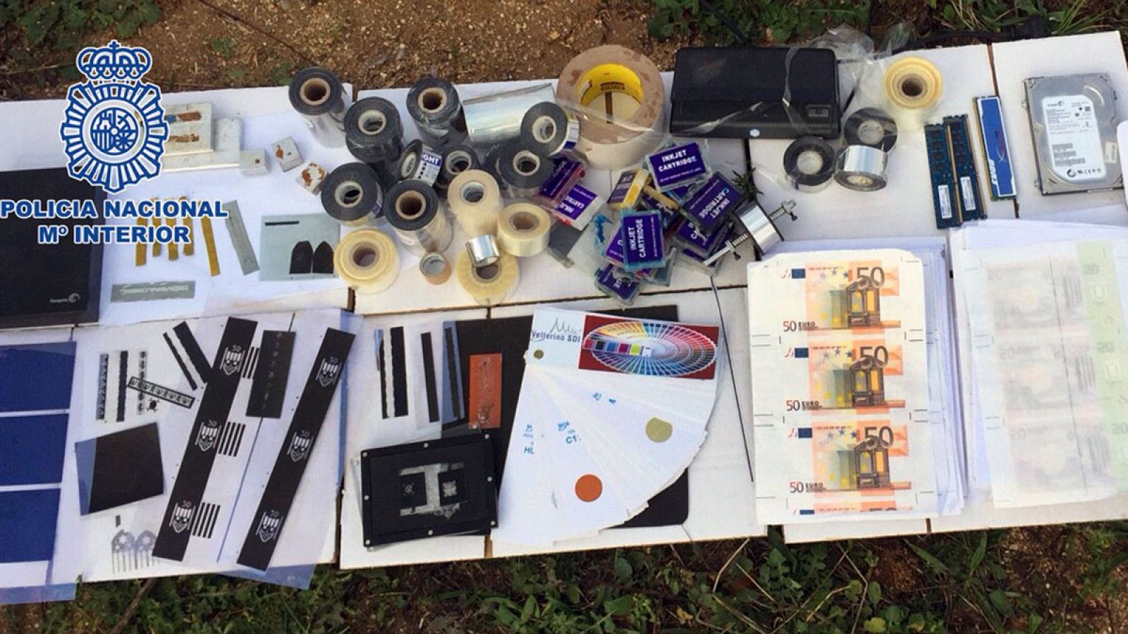 Imprenta de falsificación de billetes de 50 euros en Toledo